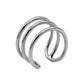 Rouge Stainless Steel Triple Wire Glans Ring - Silver
