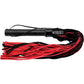 Rouge Suede Flogger with Leather Handle - Black/Red