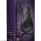 Rush Silicone Vibrating Textured Masturbator - Black