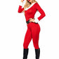 Santa Baby Spandex Jumpsuit with Fur Trim, Belt and Santa Hat