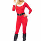 Santa Baby Spandex Jumpsuit with Fur Trim, Belt and Santa Hat