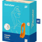Satisfyer Candy Cane Silicone Rechargeable Mini Vibrator - Orange - Orange
