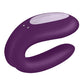 Satisfyer Double Joy Rechargeable Silicone Dual Stimulating Vibrator - Purple