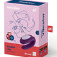 Satisfyer Double Joy Rechargeable Silicone Dual Stimulating Vibrator - Purple