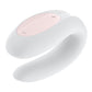 Satisfyer Double Joy Rechargeable Silicone Dual Stimulating Vibrator - White