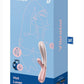 Satisfyer Hot Lover Rechargeable Silicone Warming Dual-Stim Vibrator - Pink