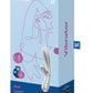 Satisfyer Hot Lover Rechargeable Silicone Warming Dual-Stim Vibrator - Silver