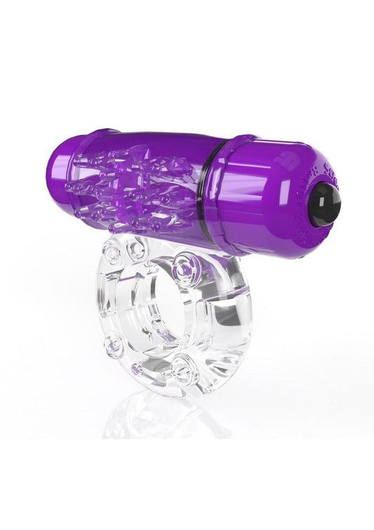 Screaming O 4b O Wow Vibrating Ring - Grape/Purple