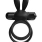 4b Ohare XL Rechargeable Silicone Rabbit Vibrating Cock Ring - Black - XLarge