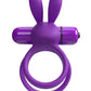 4b Ohare XL Rechargeable Silicone Rabbit Vibrating Cock Ring - Grape/Purple - XLarge