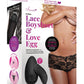Secrets Floral Lace Boyshort and Love Egg Rechargeable Panty Vibe with Remote Control - Black