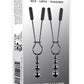 Selopa Beaded Nipple Clamps - Black Chrome - Black