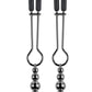 Selopa Beaded Nipple Clamps - Black Chrome