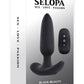 Selopa Black Beauty Rechargeable Silicone Vibrating Plug - Black