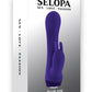 Selopa Plum Job Rechargeable Silicone Rabbit Vibrator - Purple