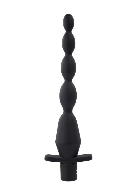 Selopa Vibrating Rechargeable Silicone Butt Beads - Black