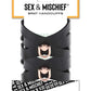 Sex and Mischief Brat Handcuffs - Black/Rose Gold