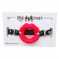 Sex and Mischief Silicone Lips Open Mouth Gag - Red
