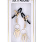 Sex and Mischief Verge Nipple Clamps - Black/Gold