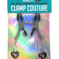 Sexy AF Nipple Clamps Hearts - Black