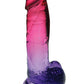 Shades Gradient Dildo - Pink/Plum/Purple - 8in