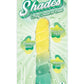Shades Swirl Dildo with Suction Cup - Green/Mint Green/Yellow - 7.5in