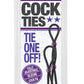 Silicone Adjustable Cock Ties - Black - 2 Piece Kit