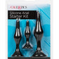Silicone Anal Starter Kit - Black - 3 Per Set