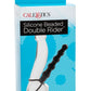 Silicone Beaded Double Rider Anal Probe Cock Ring - Black