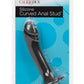 Silicone Curved Anal Stud - Black