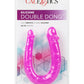 Silicone Double Dong AC/DC Dong Dual Penetration Non Vibrating Silicone Double Dong - Pink