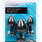 Silicone Gem Anal Kit Silicone Waterproof - Black