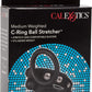 Silicone Medium Weighted C-Ring Ball Stretcher Cock Ring - Black - Medium