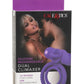 Silicone Rechargeable Dual Climaxer Cock Ring - Purple