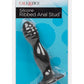 Silicone Ribbed Anal Stud - Black