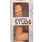 Silicone Studs Dual Density with Suction Cup Base - Vanilla - 6.25in