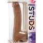 Silicone Studs Realistic Dildo - Caramel - 8in