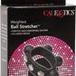 Silicone Weighted Ball Stretcher Cock Ring - Black