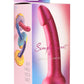 Simply Sweet Metallic Silicone Dildo - Pink - 7in