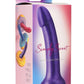 Simply Sweet Metallic Silicone Dildo - Purple - 7in
