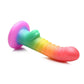 Simply Sweet Ribbed Silicone Rainbow Dildo