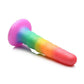 Simply Sweet Zigzag Silicone Rainbow Dildo