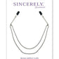 Sincerely Bling Nipple Clips - Black/Metal/Silver - 20in