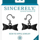 Sincerely Bow Tie Nipple Jewelry - Black