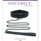 Sincerely Lace Adjustable Collar and Leash - Black - Set
