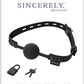 Sincerely Locking Lace Ball Gag Silicone - Black