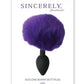 Sincerely Silicone Bunny Butt Plug - Black/Purple