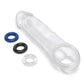 Size Up Girthy Clear View Penis Extender with Ball Loop