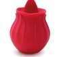 Skins Rose Buddies The Rose Lix Tongue Rechargeable Silicone Clitoral Stimulator - Red