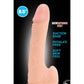 Skinsations Long Horn Realistic Dildo with Suction Cup Waterproof - Vanilla - 8.5in